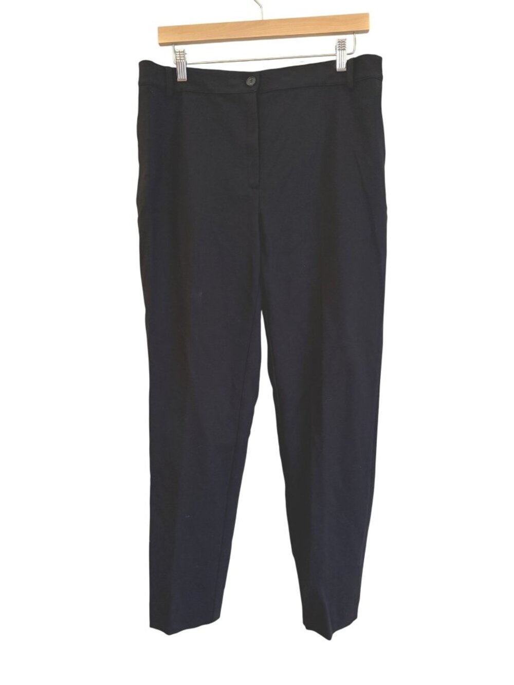 NWT Marina Rinaldi Black Trousers Elasticized Waistband Size US 12 [jb]